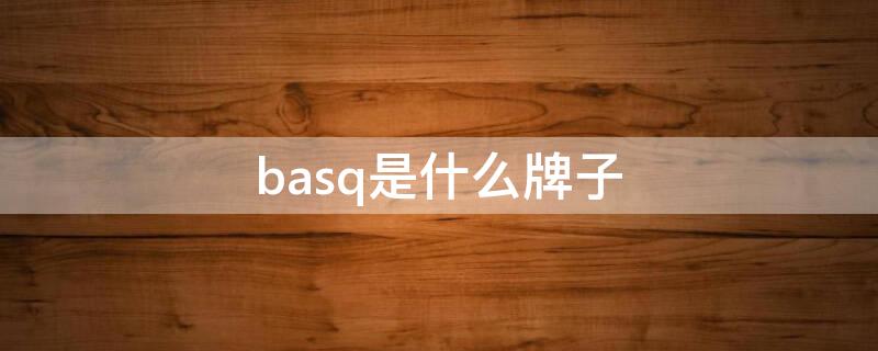 basq是什么牌子 basf是什么牌子