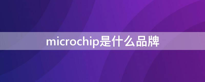 microchip是什么品牌 microchip是什么牌子