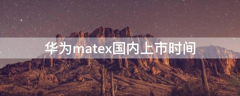 华为matex国内上市时间（华为matex开售）