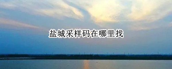 盐城采样码在哪里找(江苏盐城采样码在哪里找)