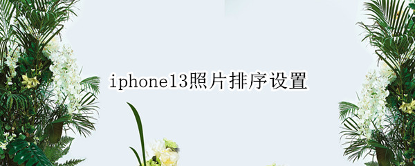 iphone13照片排序设置 iphone12照片排序设置