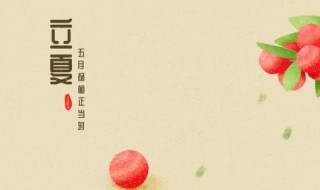 河南立夏的风俗 立夏的民风民俗