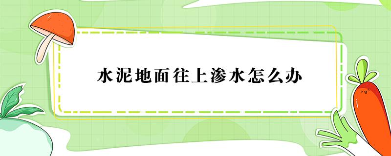 水泥地面往上渗水怎么办 水泥地面渗水怎么回事