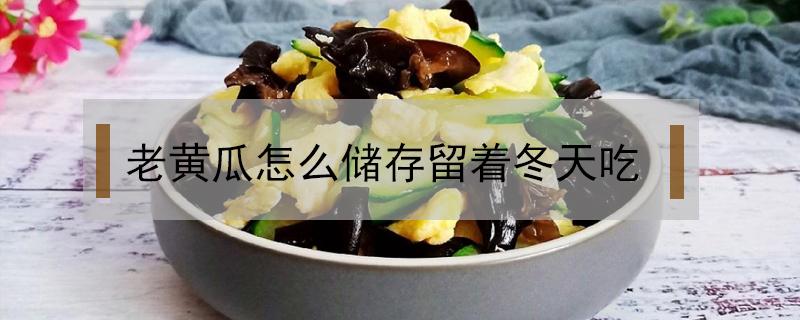 老黄瓜怎么储存留着冬天吃 老黄瓜怎么储存到冬天吃