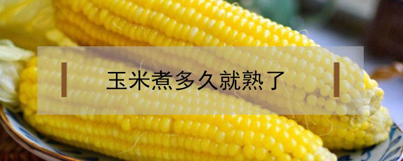 玉米煮多久就熟了 即食玉米煮多久就熟了