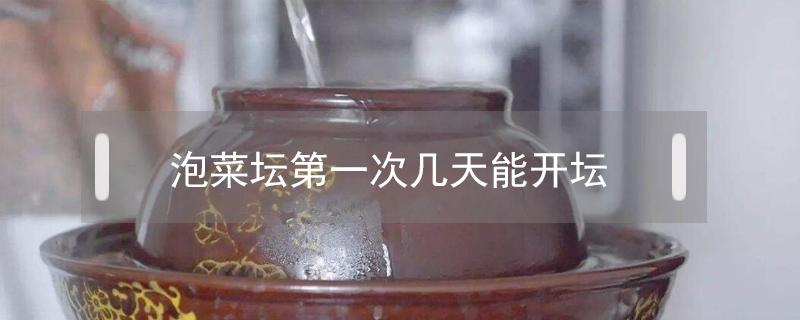 泡菜坛第一次几天能开坛