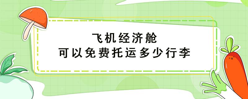 飞机经济舱可以免费托运多少行李（飞机经济舱可以免费托运多大的行李箱）