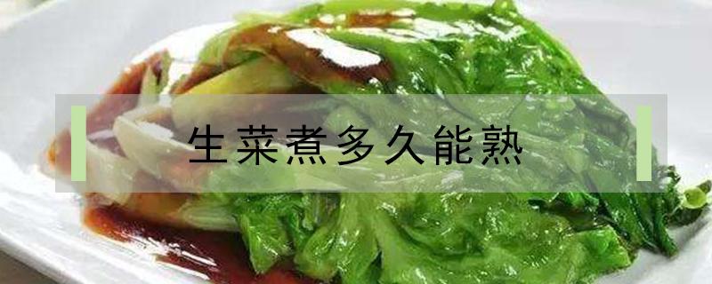 生菜煮多久能熟 生菜煮几分钟能煮熟?