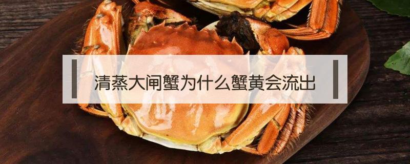 清蒸大闸蟹为什么蟹黄会流出 蒸大闸蟹黄为什么会流出来