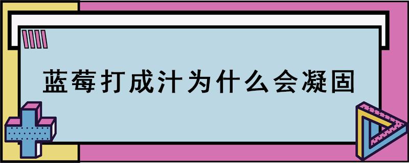 蓝莓打成汁为什么会凝固（打的蓝莓汁凝固住了）