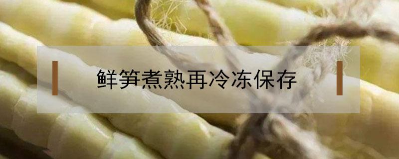 鲜笋煮熟再冷冻保存 新鲜的笋放冷冻怎么保存