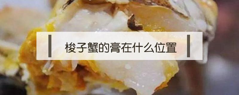梭子蟹的膏在什么位置（梭子蟹的蟹膏在什么地方）