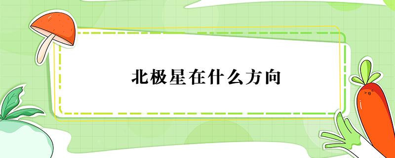 北极星在什么方向（北极星在什么方向?在什么地方?）