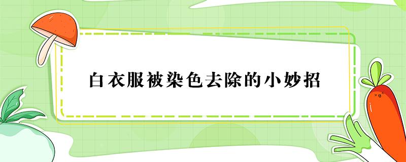 白衣服被染色去除的小妙招 白衣服染上颜色怎么去掉