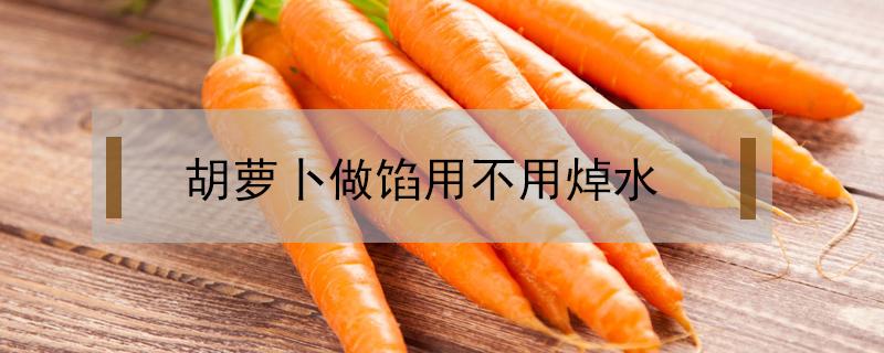 胡萝卜做馅用不用焯水（胡萝卜做馅到底焯一下水）