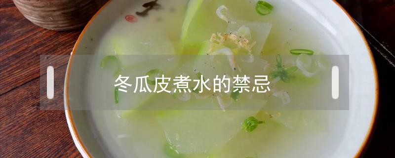 冬瓜皮煮水的禁忌（冬瓜皮煮水的禁忌人群）