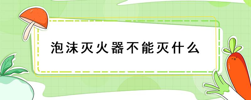 泡沫灭火器不能灭什么（泡沫灭火器不能灭什么引起的火灾）