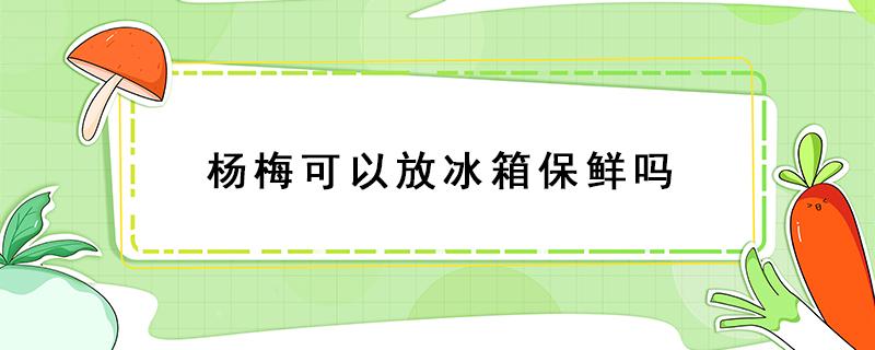 杨梅可以放冰箱保鲜吗（新鲜杨梅可以放冰箱冷藏吗）