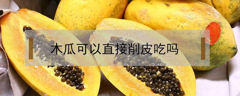 木瓜可以直接削皮吃吗 木瓜用不用削皮