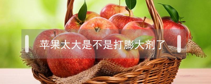 苹果太大是不是打膨大剂了（大苹果是打膨胀剂吗）