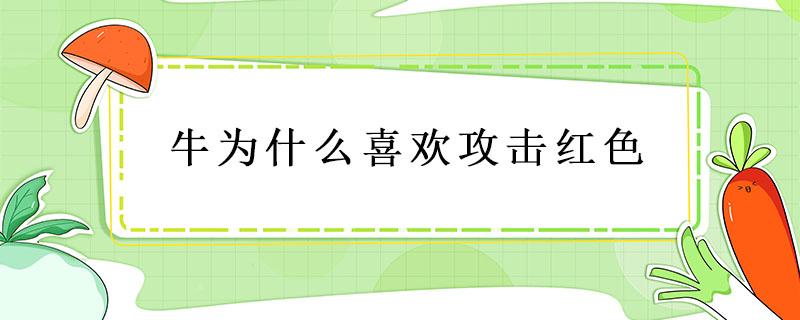 牛为什么喜欢攻击红色（为什么牛会攻击红色）