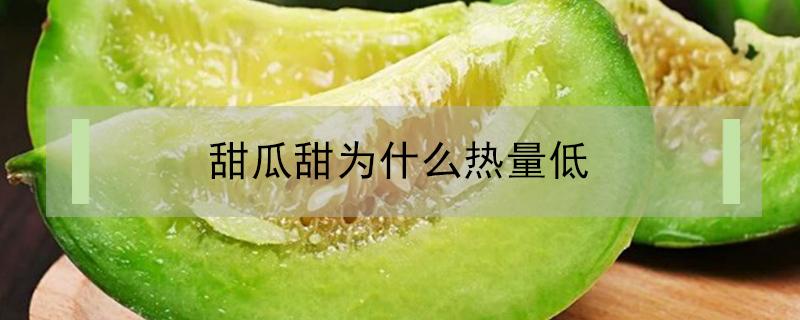 甜瓜甜为什么热量低 甜瓜热量高不