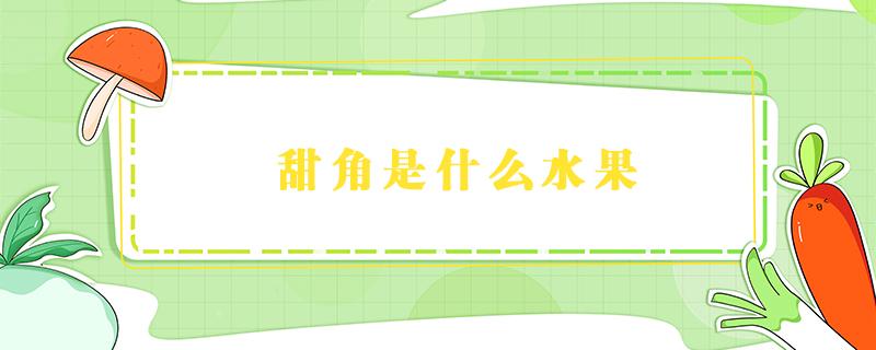 甜角是什么水果 酸甜角是什么水果