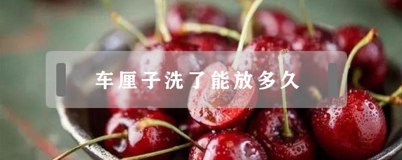 车厘子洗了能放多久（车厘子要洗过吗）