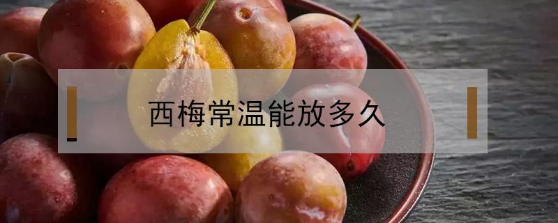西梅常温能放多久（西梅可以常温保存吗）