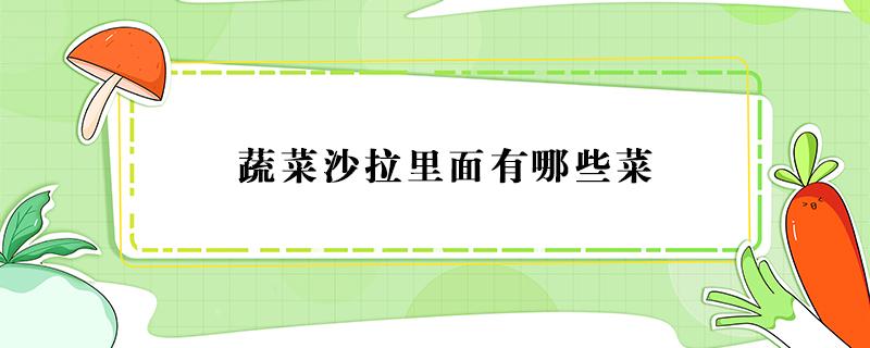 蔬菜沙拉里面有哪些菜 蔬菜沙拉里面有哪些菜减肥