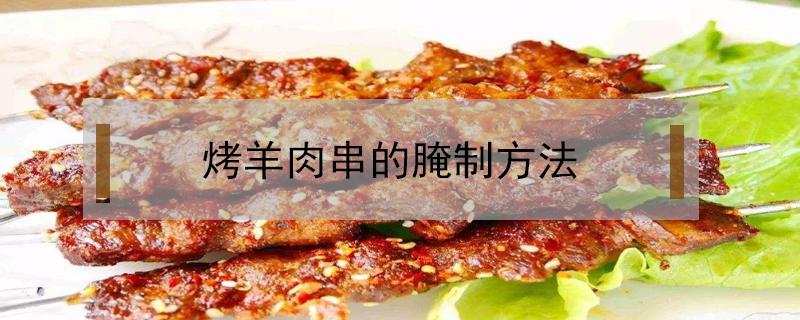 烤羊肉串的腌制方法（烤羊肉的腌制方法）