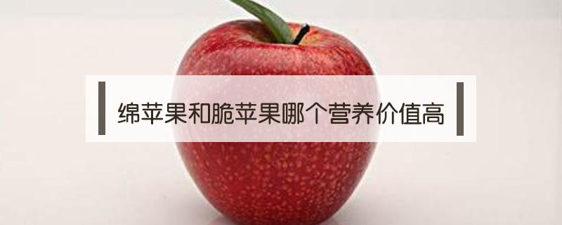 绵苹果和脆苹果哪个营养价值高 脆的苹果和绵的苹果功效一样