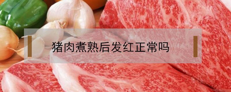 猪肉煮熟后发红正常吗（猪肉煮完发红）