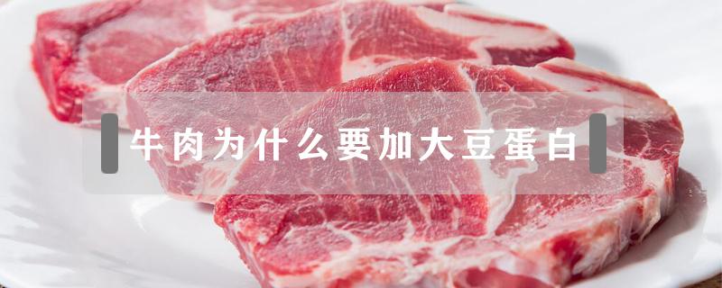 牛肉为什么要加大豆蛋白 牛肉里加大豆蛋白干什么