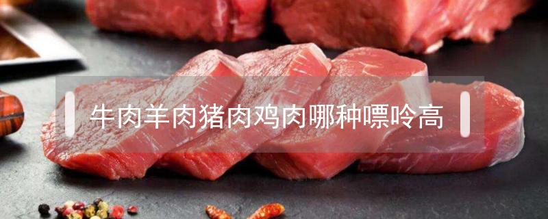 牛肉羊肉猪肉鸡肉哪种嘌呤高