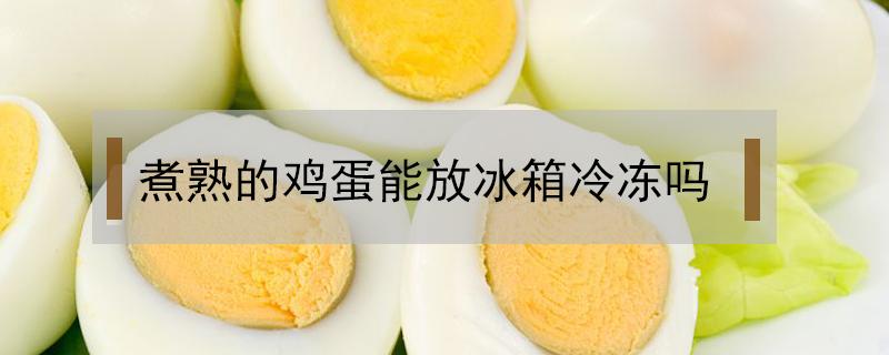 煮熟的鸡蛋能放冰箱冷冻吗 鸡蛋煮熟了可以放冰箱里吗