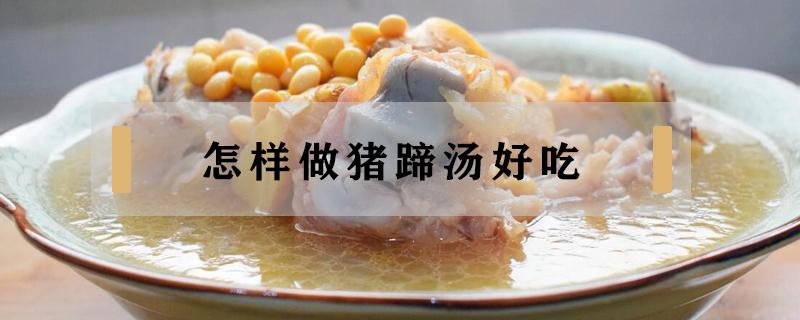 怎样做猪蹄汤好吃(怎样做猪蹄汤好吃又营养)