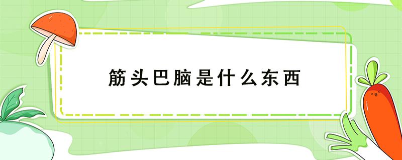 筋头巴脑是什么东西 筋头巴脑到底是什么东西