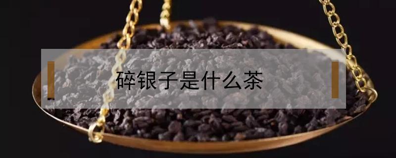 碎银子是什么茶 碎银子是什么茶属于红茶吗