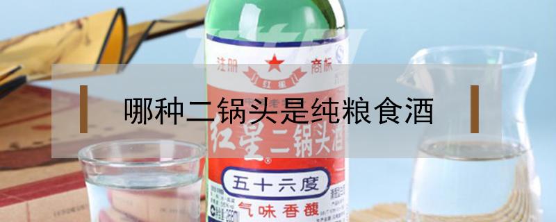 哪种二锅头是纯粮食酒