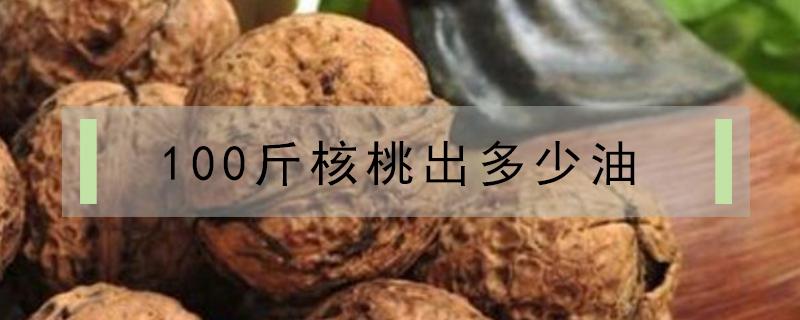 100斤核桃出多少油 一斤核桃能榨多少油