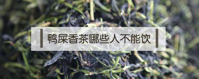 鸭屎香茶哪些人不能饮（鸭屎香茶好喝吗）