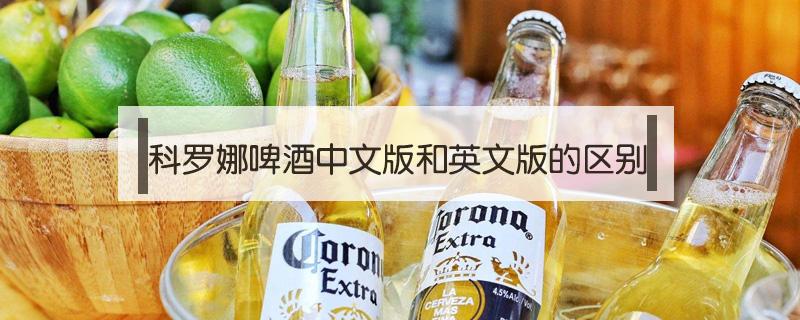 科罗娜啤酒中文版和英文版的区别 科罗娜啤酒英文版日期怎么看