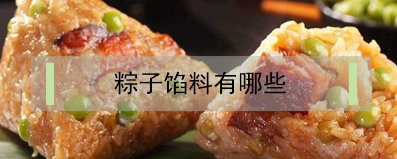 粽子馅料有哪些 广东粽子馅料有哪些