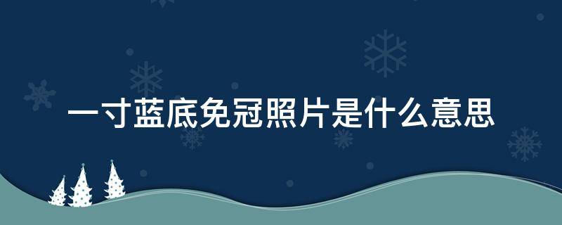 一寸蓝底免冠照片是什么意思 一寸蓝底免冠证件照片是什么样的