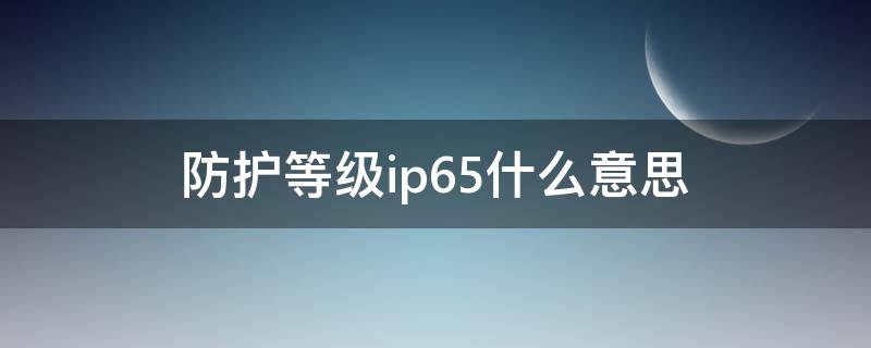 防护等级ip65什么意思（配电箱防护等级ip65什么意思）