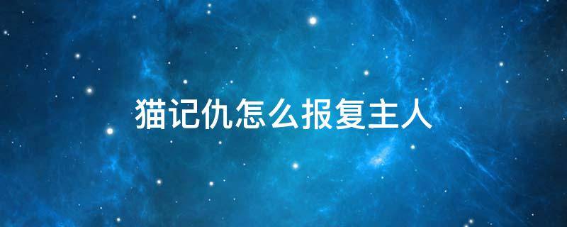 猫记仇怎么报复主人 猫咪记仇会怎么报复