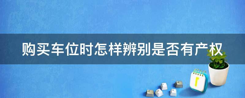 购买车位时怎样辨别是否有产权（买车位怎么知道有没有产权）