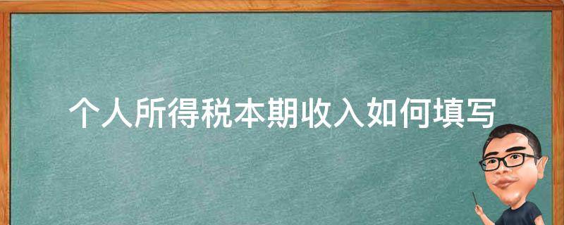 个人所得税本期收入如何填写（个人所得税本期收入如何填写需要加上扣掉的个人保险吗）