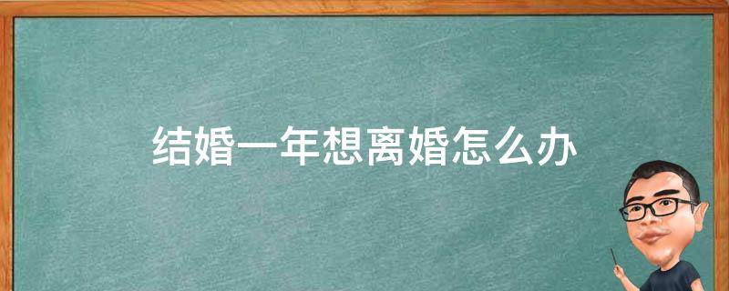 结婚一年想离婚怎么办（结婚一年想离婚怎么办?没有孩子）